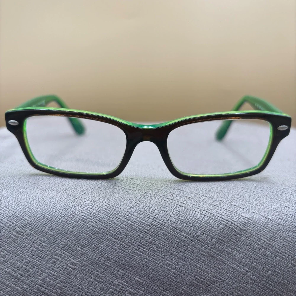 Ray-Ban RB1530 3665 Eyeglasses Tortoise Neon Green Rectangular Frames 48-16-130